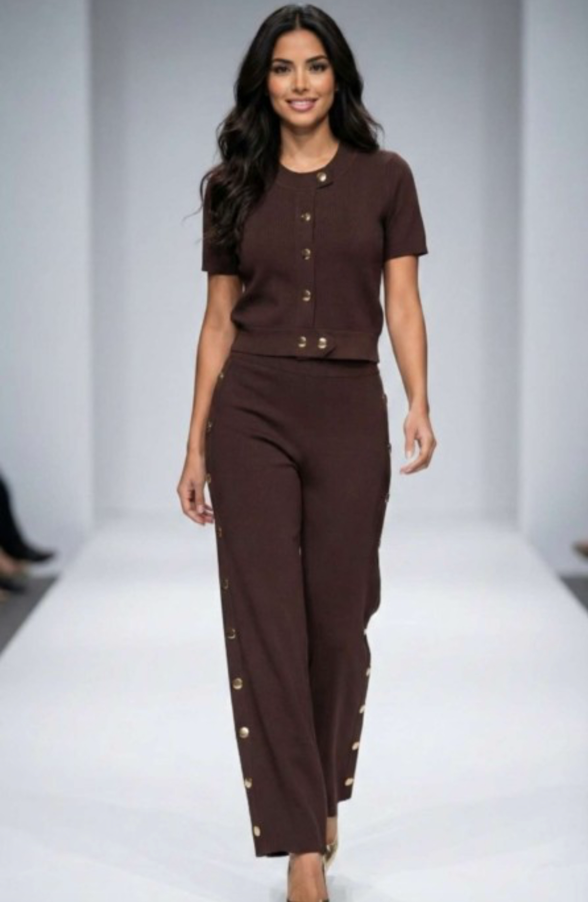Strech Brown Pant Set