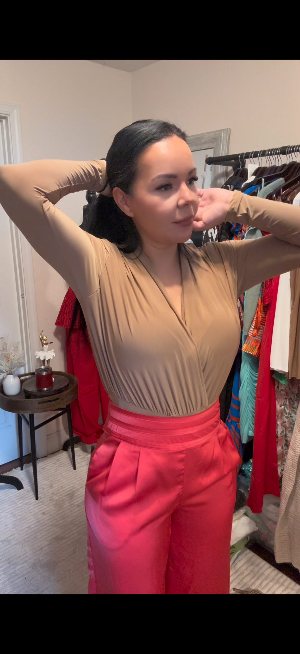 Brown Long Sleeve Bodysuit