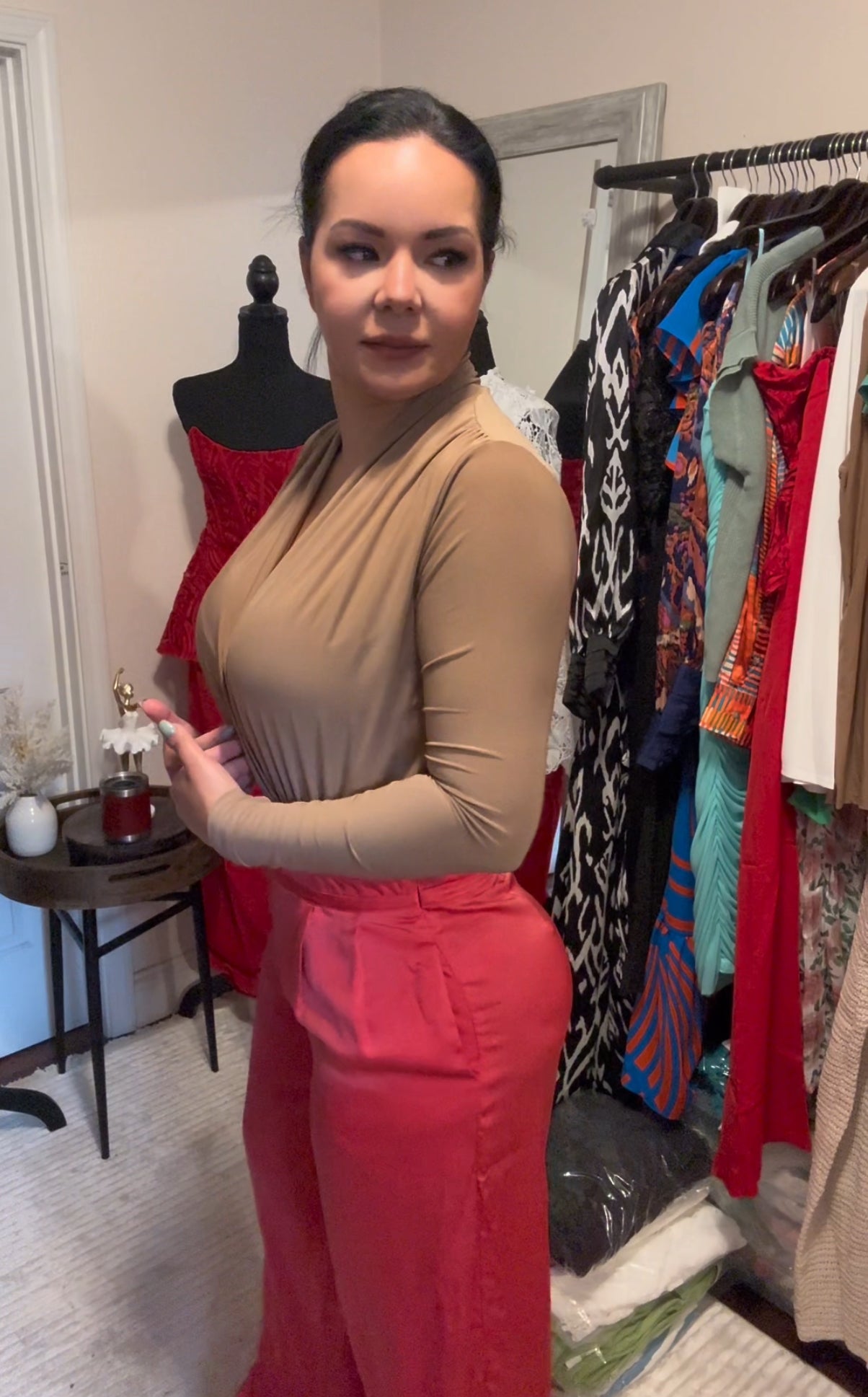 Brown Long Sleeve Bodysuit